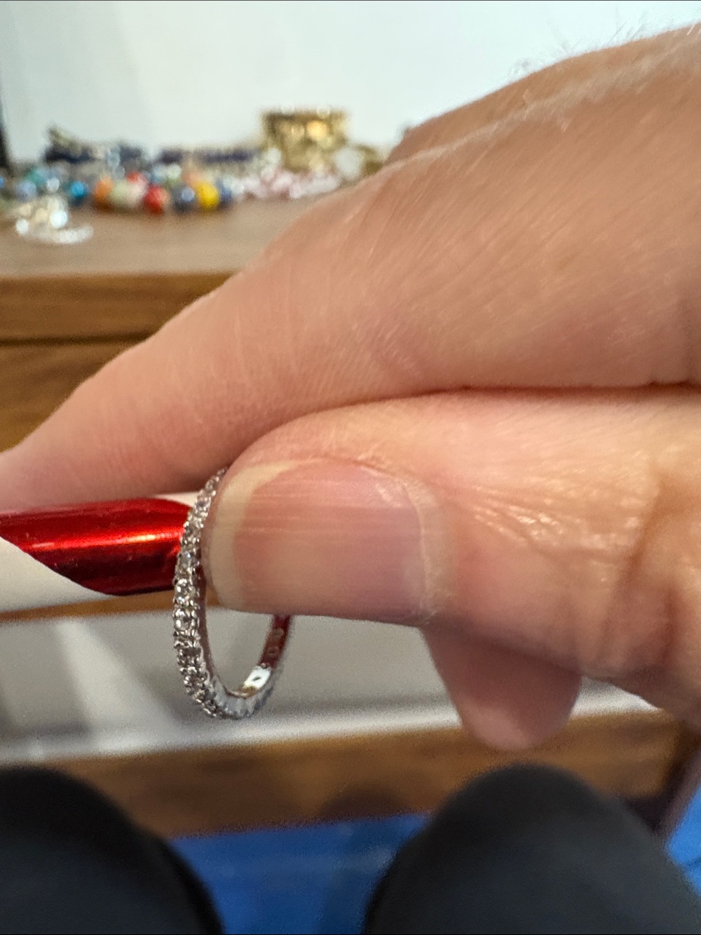 Classic Silver Pavé Eternity Band - Silver